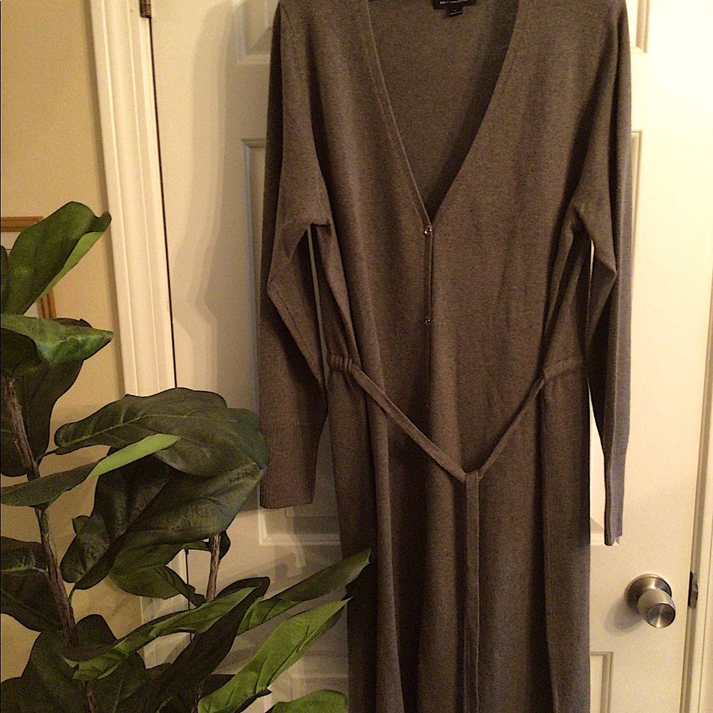 Halston Silk and Cashmere Long Cardigan